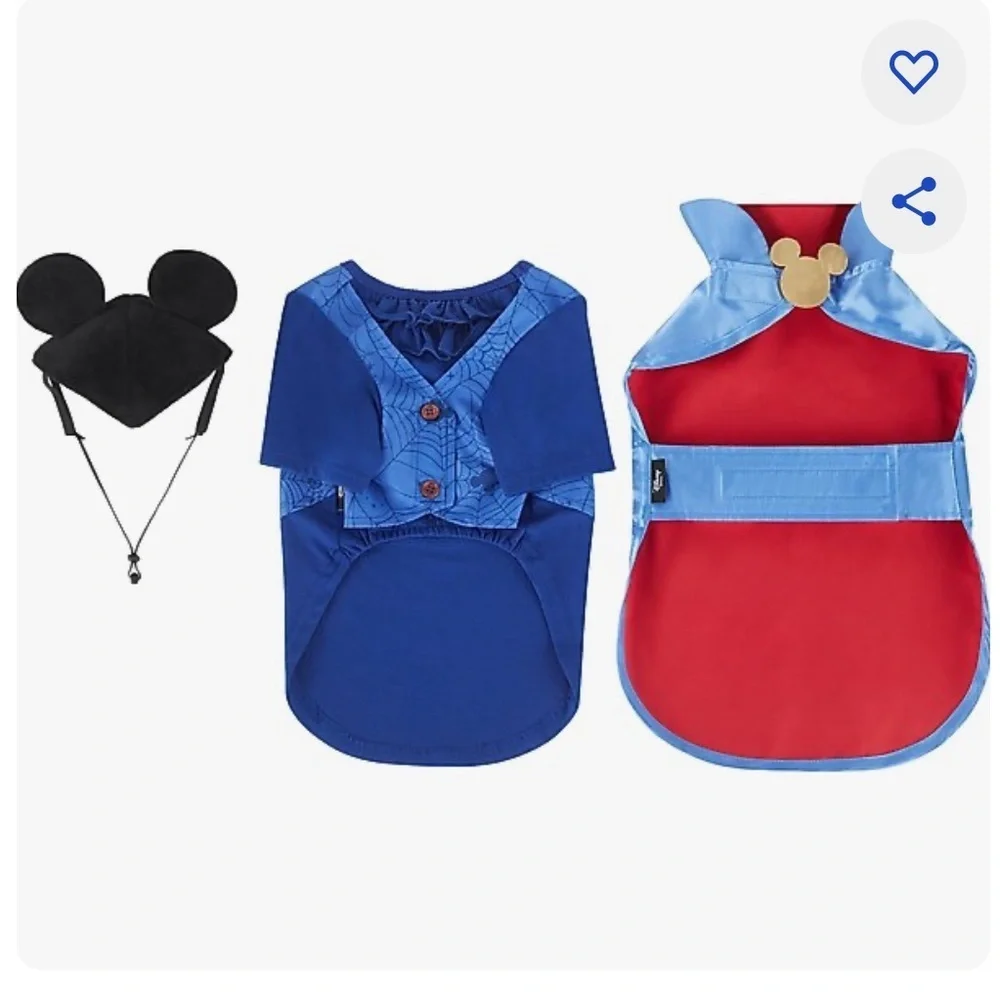 NWT Disney Mickey Vampire Dog Costume XXL